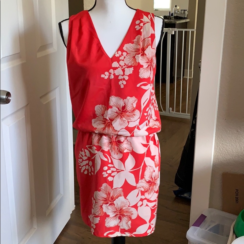 Loft Orange Print dress